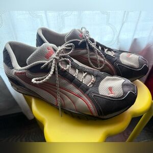 EUC Puma Men’s Brown and Coral Shoes - size 10